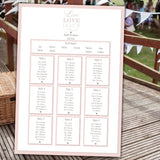 Live, Laugh, Love Table Plan.