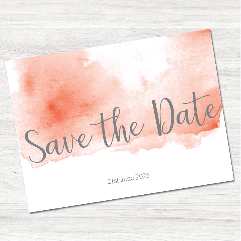 Lillie Mae Orange Save the Date Card-Front