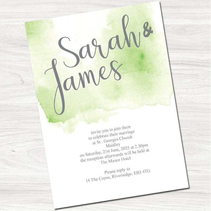 Lillie Mae Green Wedding Day Invitation
