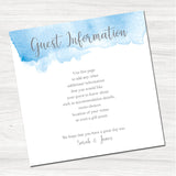 Lillie Mae Blue Guest Information Card
