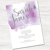 Lillie Mae Purple Wedding Day Invitation