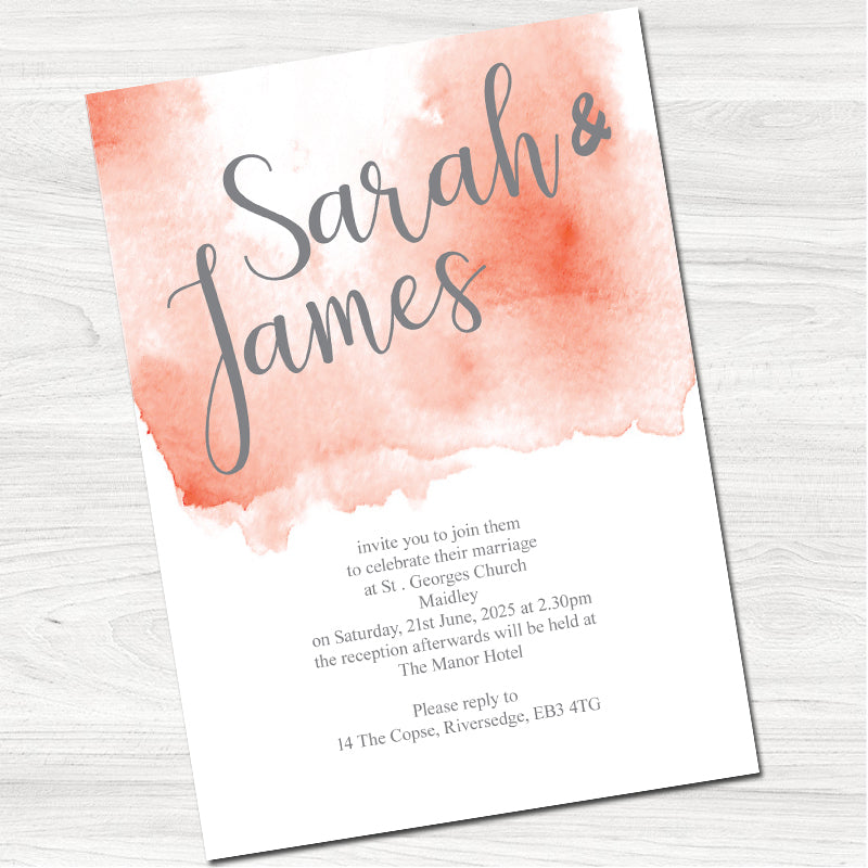 Lillie Mae Orange Wedding Day Invitation