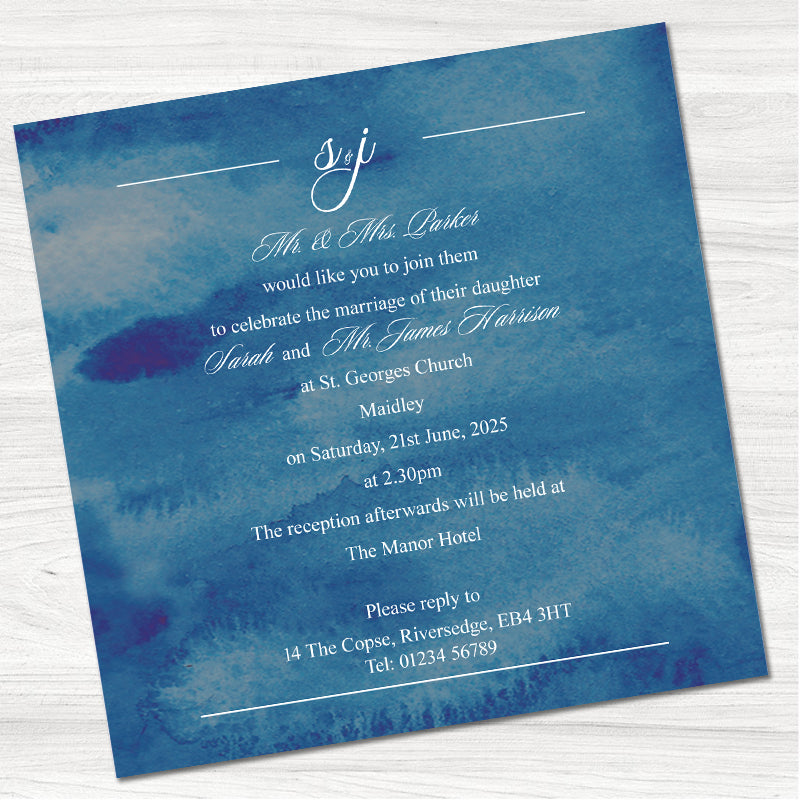 Midnight Wedding Day Invitation