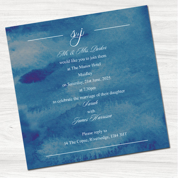 Midnight Wedding Evening Invitation