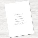 Photo Upload Wedding Thank You Card-Back