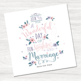 Script Save the Date Card