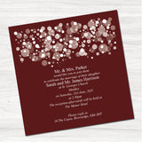 Starry Night Burgundy Wedding Day Invitation Bundle