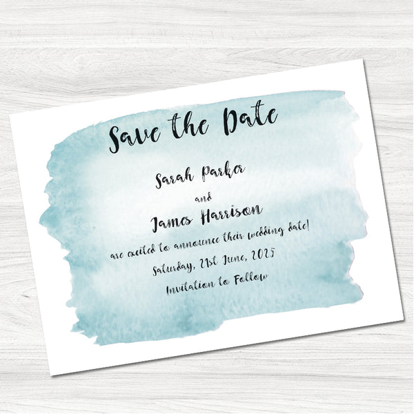 Tintin Blue Save the Date Card