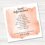 Tintin Orange Guest Information Card
