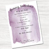 Tintin Purple Wedding Evening Invitation