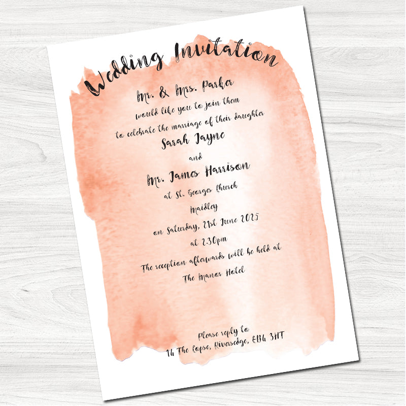 Tintin Orange Wedding Day Invitation