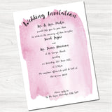 Tintin Pink Wedding Day Invitation