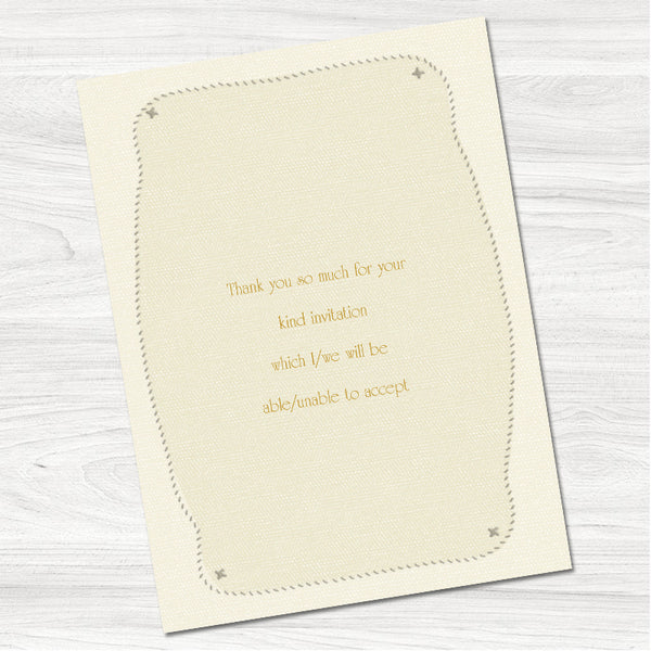Tying the Knot Reply Card-Back