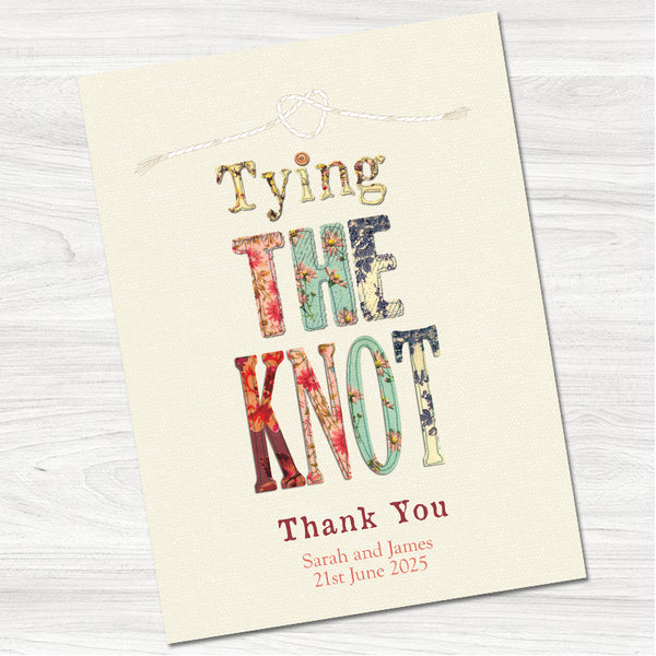 Tying the Knot Thank You Card-Front