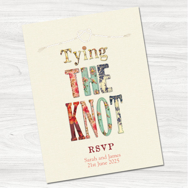 Tying the Knot Reply Card-Front