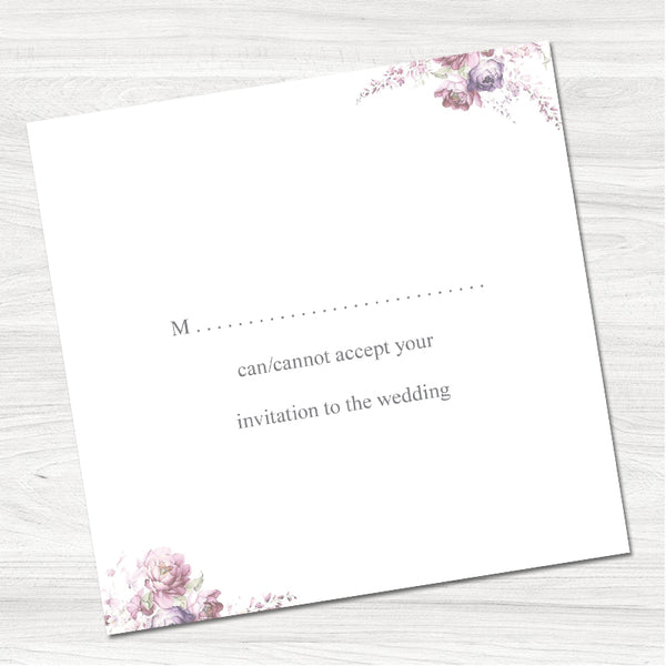 Vintage Flowers Reply Card-Inside