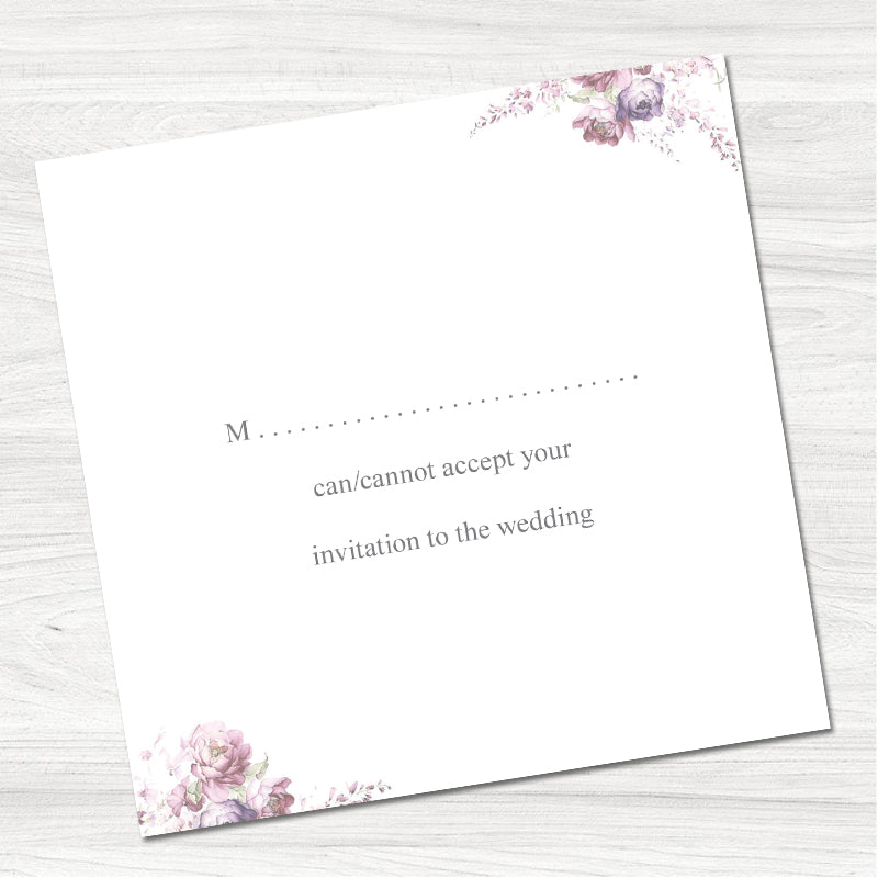 Vintage Flowers Reply Card-Inside