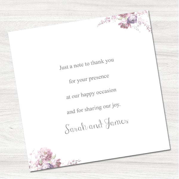 Vintage Flowers Thank You Card-Inside