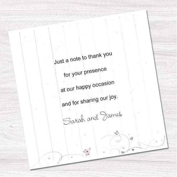 Vintage Roses Thank You Card-Inside