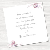 Vintage Flowers Save the Date Card-Inside