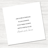 Wedding Rings Thank You Card-Inside