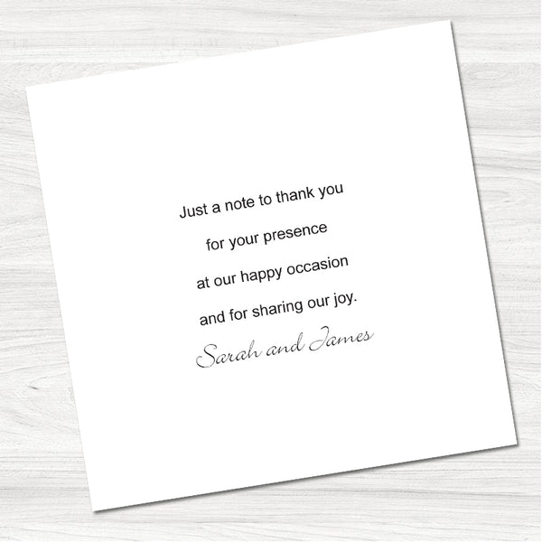 Wedding Rings Thank You Card-Inside