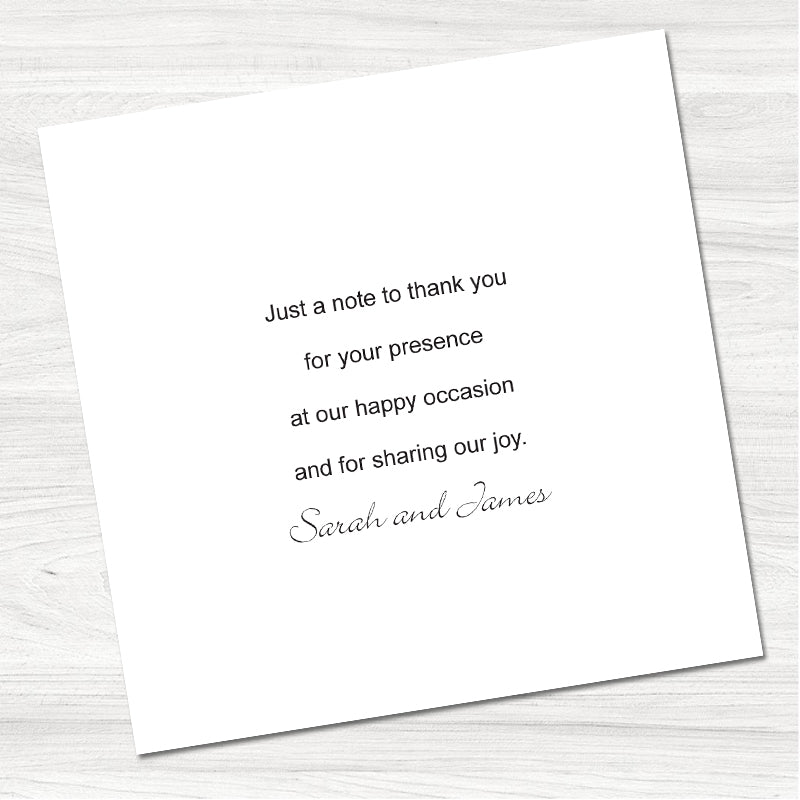 Wedding Rings Thank You Card-Inside