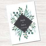 Blushing Sprigs Wedding Evening Invitation-Front