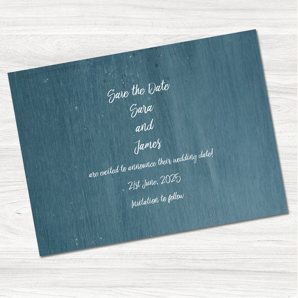 Vintage Chalkboard Wedding Save the Date Card