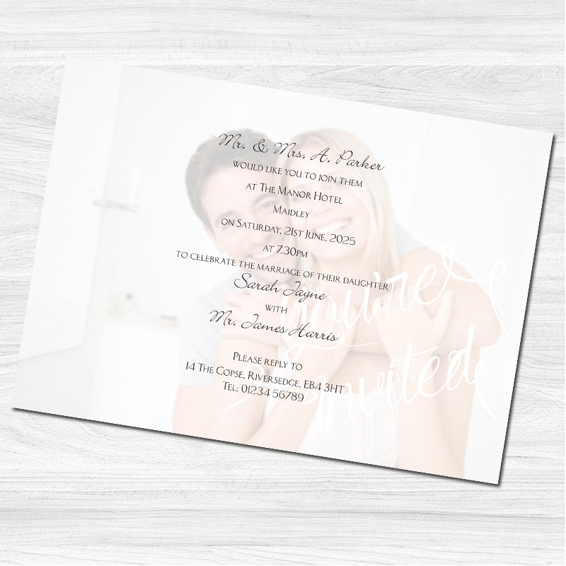 Forever Wedding Evening Invitation-Back
