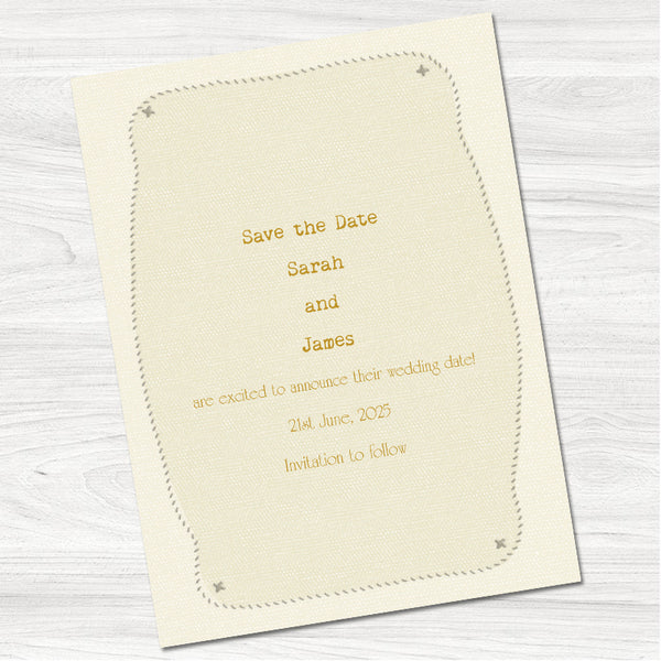 Tying the Knot Save the Date Card-Back
